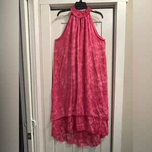Stylish Pink Halter Dress